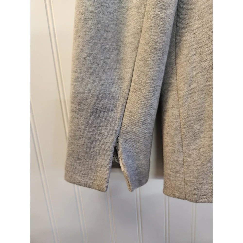 NEW Gibson Women Heather Grey Jersey Knit Blazer Size L Office Work Career Cozy - Picture 5 of 11